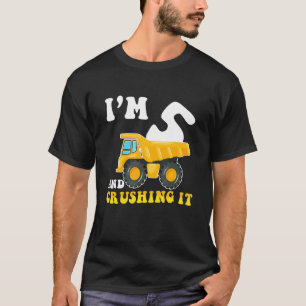 Kinder 5 5 Jahre 5. Geburtstag Baujunge 5 Jahre T-Shirt