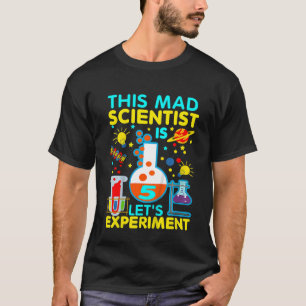 Kinder 5. Geburtstag Dieser Mad Scientist ist 5 Le T-Shirt