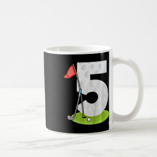 Kinder 5. Geburtstag Golf Lustiger Golfer 5 Jahre Kaffeetasse
