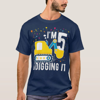 Kinder 5. Geburtstag Junge 5 Jahre alt Konstruktio T-Shirt