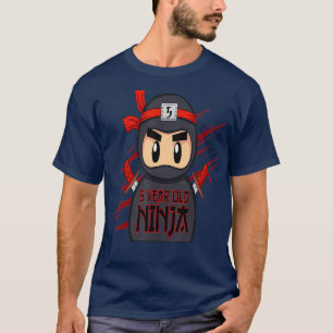 Kinder 5. Geburtstag Ninja Jungen 5 Jahre alt T-Shirt