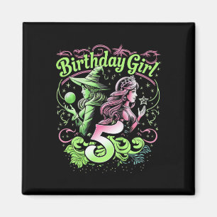 Kinder 5. Geburtstag Rosa und Grün 5 Jahre alt Magnet