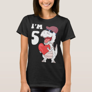 Kinder 5 Jahre alt 5. Geburtstag Dinosaurier ich b T-Shirt