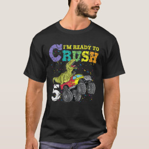 Kinder 5 Jahre alt 5. Geburtstag Dinosaurier Trex T-Shirt