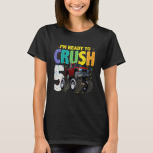 Kinder 5 Jahre alt 5. Geburtstag Monster LKW I m R T-Shirt