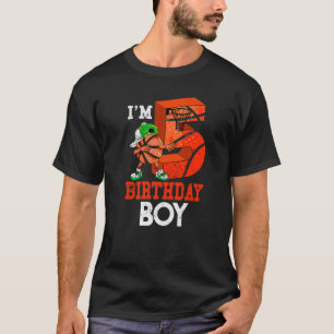 Kinder 5 Jahre alt Basketball Dabbing 5. Geburtsta T-Shirt
