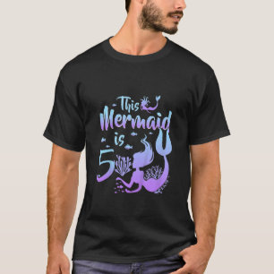 Kinder 5 Jahre alt Diese Meerjungfrau ist das fünf T-Shirt