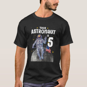 Kinder 5 Jahre alt Dieser Astronaut ist 5. Geburts T-Shirt