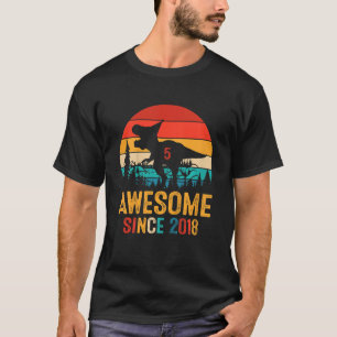 Kinder 5 Jahre alt Geschenk Junge 5. Geburtstag Di T-Shirt