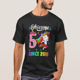 Kinder 5 Jahre alt Mädchen Schlucken Einhorn Phant T-Shirt