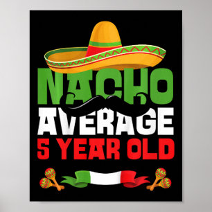 Kinder 5 Jahre alt mexikanisches Fiesta 5. Geburts Poster
