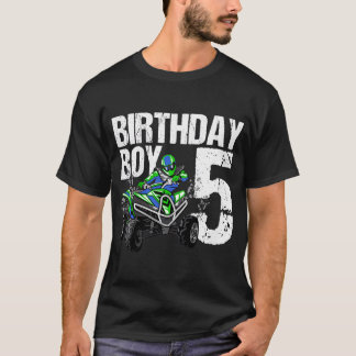 Kinder 5 Jahre alt Quad Geburtstagsparty Thema ATV T-Shirt