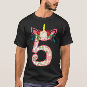 Kinder 5 Jahre Alte Geschenke 5. Geburtstag Mädche T-Shirt