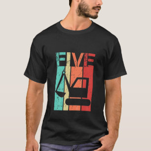 Kinder 5 Jahre alter Feuerzug Geburtstag 5. Geburt T-Shirt
