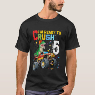 Kinder 5 Jahre alter Monster Truck Dinosaurier 5. T-Shirt