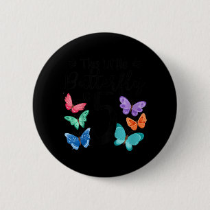 Kinder 5 Jahre alter Schmetterling Geburtstagskind Button