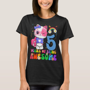 Kinder 5 Jahre Jugendliche 5. Geburtstag Mädchen P T-Shirt