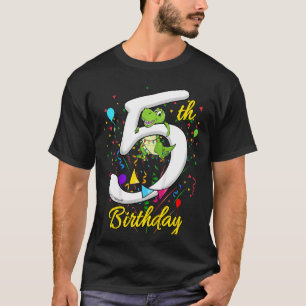 Kinder 5 Jahre Jungen 5 Tage Rex 5. Geburtstag D T-Shirt