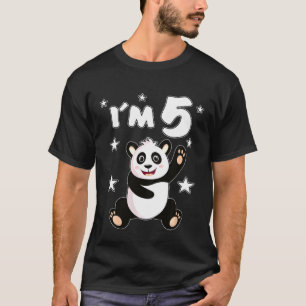 Kinder 5 Jahre Panda Kinder Geburtstag Panda Bär 5 T-Shirt