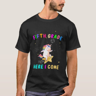 Kinder 5. Klasse hier komme ich Niedlich Einhorn z T-Shirt
