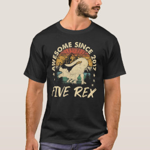 Kinder 5 Rex 5. Geburtstag Dinosaurier Phantastisc T-Shirt