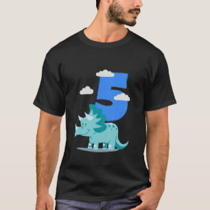 Kinder 5Geburtstag Junge Dino 5 Jahre Geburtstag T-Shirt