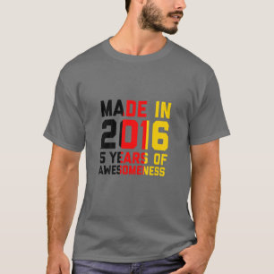 Kinder 5Geburtstagsgeschenk Deutscher Junge Mädch T-Shirt