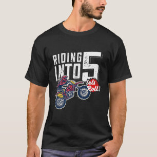 Kinder 5Geburtstagskreuz, Dirt Bike, Geburtstag T-Shirt