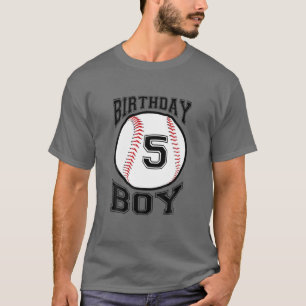 Kinder 5th Birthday 2016 Baseball Boys Five 5 Fift T-Shirt