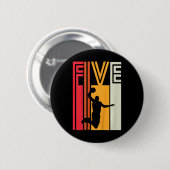 Kinder 5th Birthday Basketball Lover Geschenk 5 Ja Button (Vorne & Hinten)