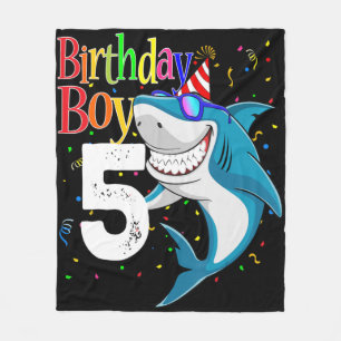 Kinder 5th Birthday Boy Shark Jaw - einige 5 Boys Fleecedecke