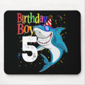 Kinder 5th Birthday Boy Shark Jaw - einige 5 Boys Mousepad (Vorne)
