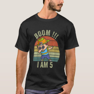 Kinder 5th Birthday Boys Boom Iu2019m 5 Year Old B T-Shirt