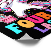 Kinder 5th Birthday Girl Einhorn Fünf weil Vier I Poster (Ecke)