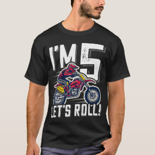 Kinder 5th Birthday Motor Cross Dirt Bike Im 5. La T-Shirt