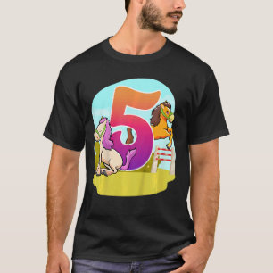 Kinder 5th Birthday Reiten Reiten Reiten Thema Fi T-Shirt