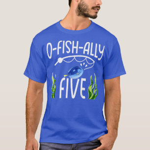 Kinder 5th Fish Thema Geburtstag Funny Puff T-Shirt