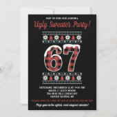 Kinder-67-hässliches-Weihnachts-Pullover-Party Einladung (Vorderseite)