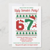 Kinder-67-hässliches-Weihnachtspullover-Party Einladung (Vorderseite)