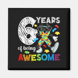 Kinder 6. Autismus Geburtstagsparty 6 Jahre alter  Magnet