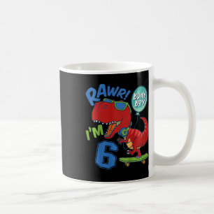 Kinder 6. Geburtstag 6 Jahre alter Junge Roter T-R Kaffeetasse