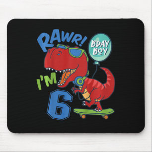 Kinder 6. Geburtstag 6 Jahre alter Junge Roter T-R Mousepad