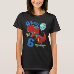 Kinder 6. Geburtstag 6 Jahre alter Junge Roter T-R T-Shirt