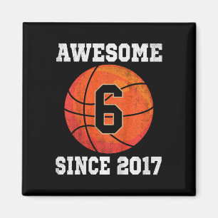 Kinder 6. Geburtstag Basketball mehr als 6 Jahre a Magnet