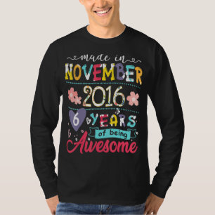 Kinder 6. Geburtstag Blumengeschenk für Mädchen Ge T-Shirt