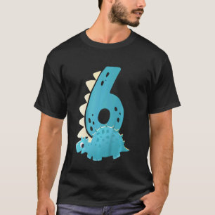 Kinder 6. Geburtstag Dinosaur Vorgeschichtliches T T-Shirt
