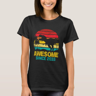 Kinder 6. Geburtstag Dinosaurier Rex 6 Jahre Junge T-Shirt