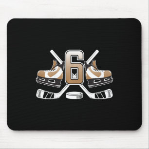 Kinder 6. Geburtstag Eishockey Junge Sechs Jahre A Mousepad