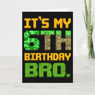 Kinder 6. Geburtstag Es ist mein 6. Geburtstag Bru Karte