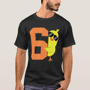 Kinder 6. Geburtstag Huhn Thema Süß 6 Jahre alt B T-Shirt